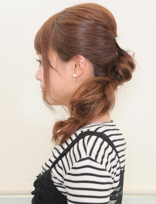 ヘアアレンジ完成写真サイド