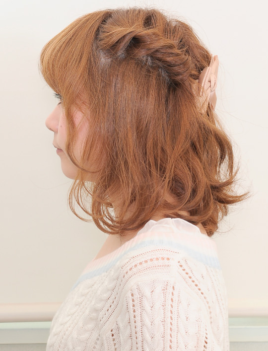 ヘアアレンジ完成写真サイド