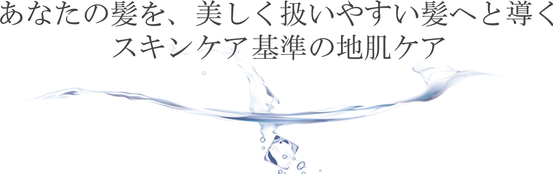 あなたの髪を、美しく扱いやすい髪へと導くスキンケア基準の地肌ケア