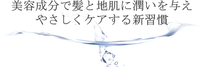 美容成分で髪と地肌に潤いを与えやさしくケアする新習慣