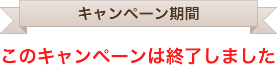 キャンペーン期間12月28日(土)〜1月13日(月)