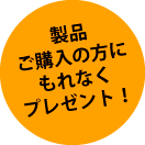 製品ご購入の方にもれなくプレゼント！