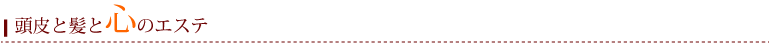 頭皮と髪と心のエステ