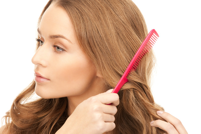 beautiful woman with comb