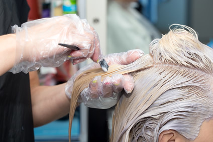 hair coloring in the salon