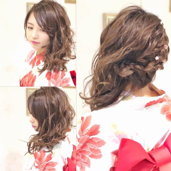 ミディアムヘアアレンジ