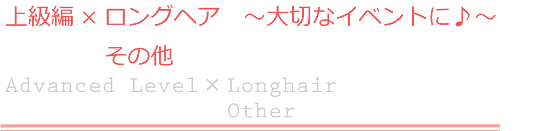 上級編×ロングヘア　その他