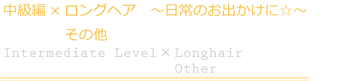 中級編×ロングヘア　その他