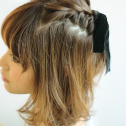 ■ワンポイント☆ハーフアップアレンジ■ ヘアアレンジ ミディアムヘア