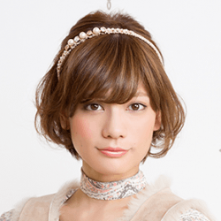 ★パーティハーフアップ★　ヘアアレンジ　ショートヘア