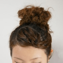 ★シュシュを使ったふんわりおだんごヘア★ ヘアアレンジ ミディアムヘア