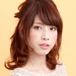 ■アシンメトリー&無造作ハーフアップ■ ヘアアレンジ ミディアムヘア