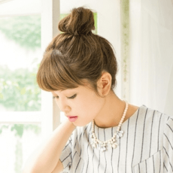 NEW!!可愛い簡単シニヨン ヘアアレンジ ミディアムヘア