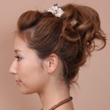 ボブでポニー風ニュアンスアップ♪ ヘアアレンジ ミディアムヘア