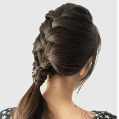 華やか編み込みポニーテール ヘアアレンジ ロングヘア