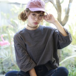 キャップをかぶってもかわいい♪ロープ編みでつくるお団子アレンジ　ヘアアレンジ　ロングヘア