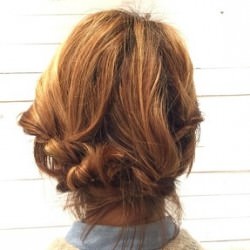 ボブでも出来る、トリプルくるりんぱアレンジ ヘアアレンジ ショートヘア