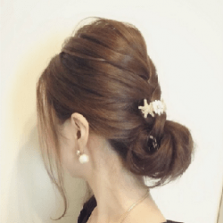 編み込み風こなれシニヨンヘア♡　ヘアアレンジ　ミディアムヘア