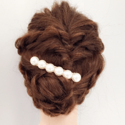 3連くるりんぱ×編み込みアップ ヘアアレンジ ロングヘア