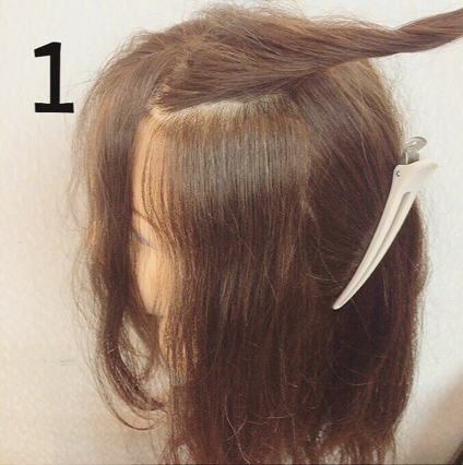 横の髪もすっきり！ピンは使わずにすっきりヘアアレンジ1