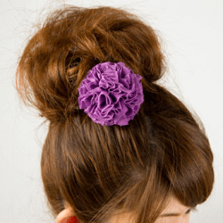 ふんわりボリュームお団子 ヘアアレンジ ロングヘア