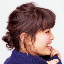 外国人風カジュアル夜会アレンジ ヘアアレンジ ミディアムヘア