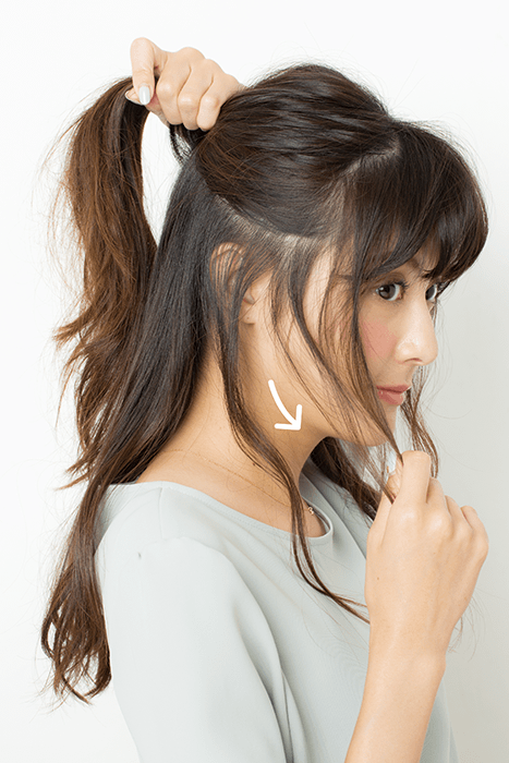 オフィス向け 今っぽい簡単ハーフアップ ヘアレシピ 頭美人