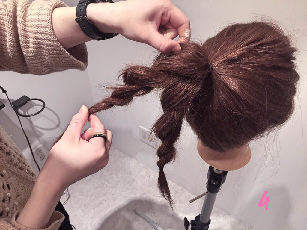 外国人風ヘアアレンジ☆ルーズお団子4