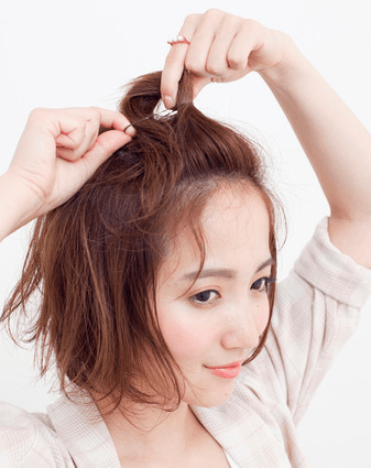 自然体プチおだんご ヘアレシピ 頭美人