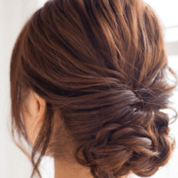 くるりんぱ 三つ編みアップ ヘアレシピ 頭美人