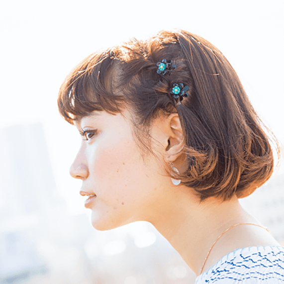 サイドをダブルくるりんぱ ヘアレシピ 頭美人