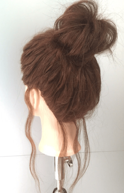 忙しい朝に！簡単基本のお団子アップヘアーのやり方☆4