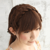 編み込みで進化系カチューシャアレンジ☆　ヘアアレンジ　ロングヘア