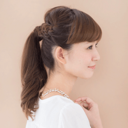 たるませ三つ編みで作る！簡単ポニーテールのやり方♪　ヘアアレンジ　ロングヘア