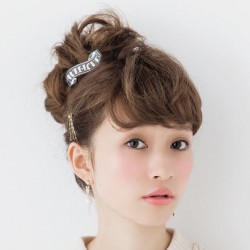 ふんわりトップが可愛い!ゆるふわおだんご ヘアアレンジ ロングヘア
