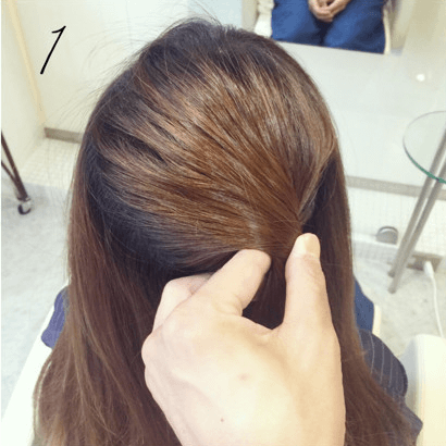 ふっわ。くしゃっ。簡単アップアレンジ1