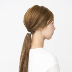 『地味にスゴイ』石原さとみさん風センター分けタイトポニー　ヘアアレンジ　ロングヘア