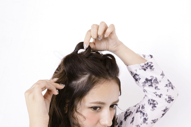 藤田二コルっぽい♪ねこ耳風ヘアアレンジ２