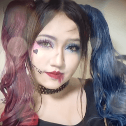ハロウィンにおすすめ!スーサイドスクワッド☆ハーレイ・クインヘア ヘアアレンジ ミディアムヘア