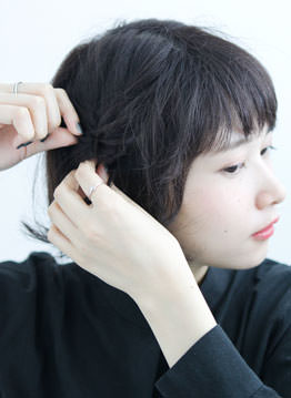 目指すはガッキー♪ポイントアレンジで耳を出して色っぽく4
