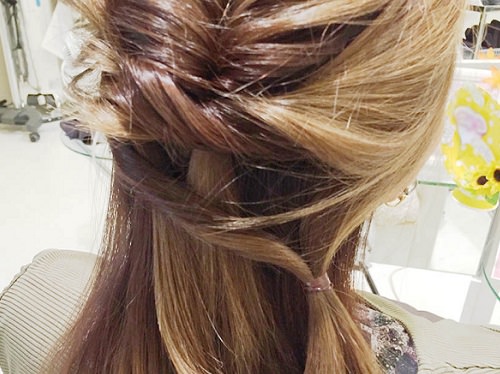 桐谷美玲ちゃんを見習って おしゃれなのに できる子風 アレンジ ヘアレシピ 頭美人