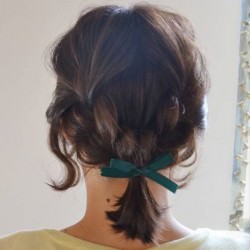 ボブヘアでもできる!三つ編みだけで簡単こなれポニー ヘアアレンジ ショートヘア