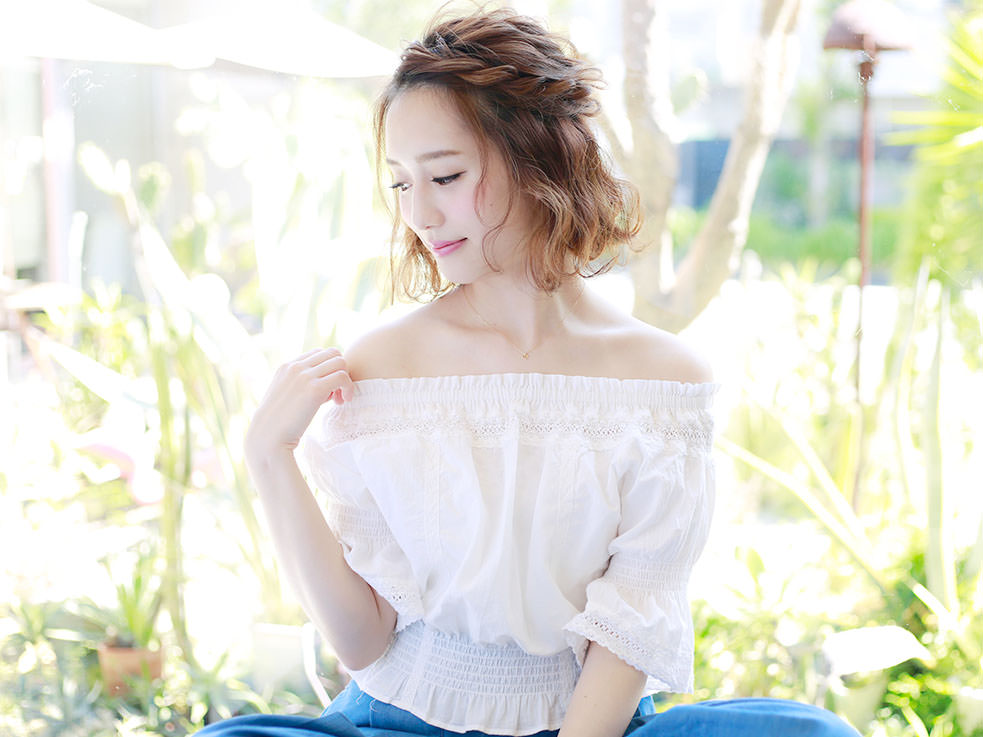 ボブヘアでも出来る！三つ編みハーフアップヘアアレンジ☆top