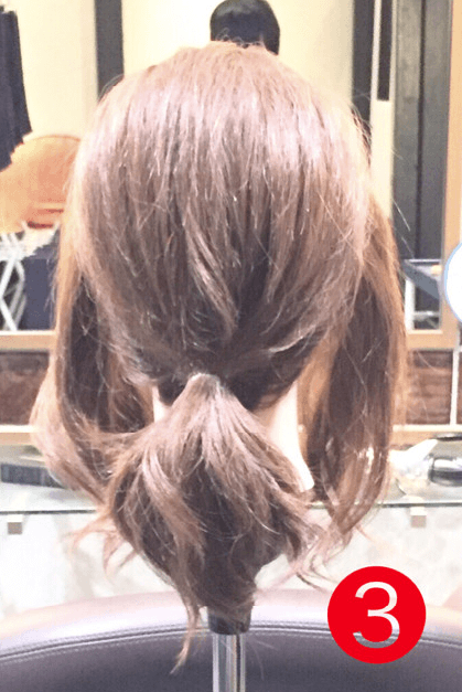 ニット帽が似合う♪ロープ編みを使ったヘアアレンジ3