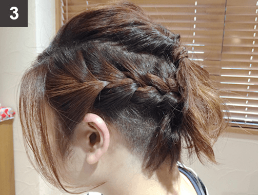 刈り上げボブのクールヘアアレンジ3