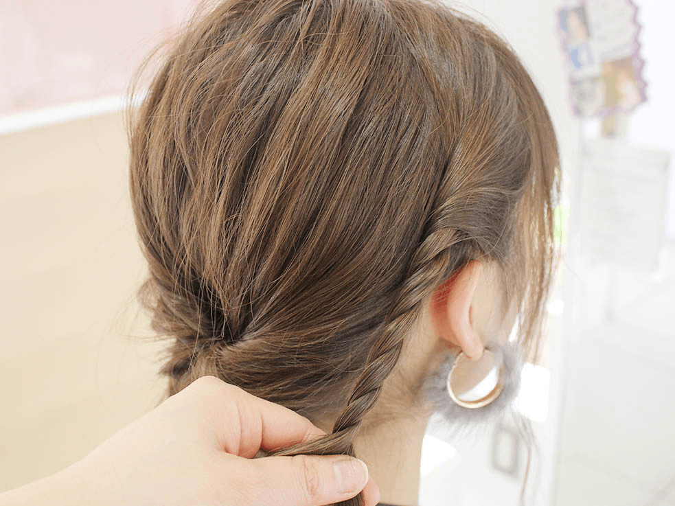 こなれ感あるくるりんぱボブヘアアレンジ♪6