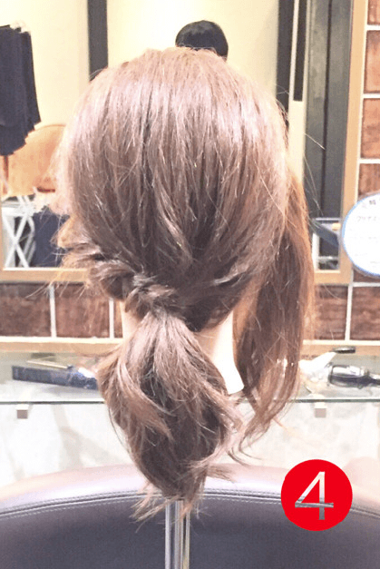 ニット帽が似合う♪ロープ編みを使ったヘアアレンジ4