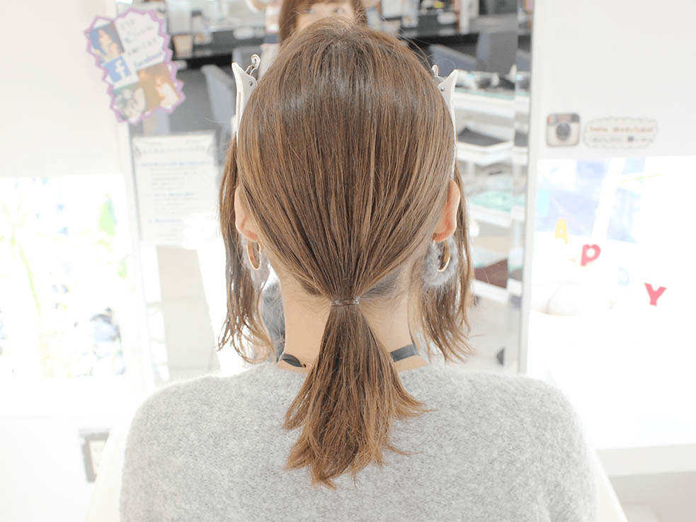 こなれ感あるくるりんぱボブヘアアレンジ♪3