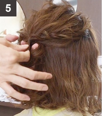 ボブヘアでも出来る！三つ編みハーフアップヘアアレンジ☆5