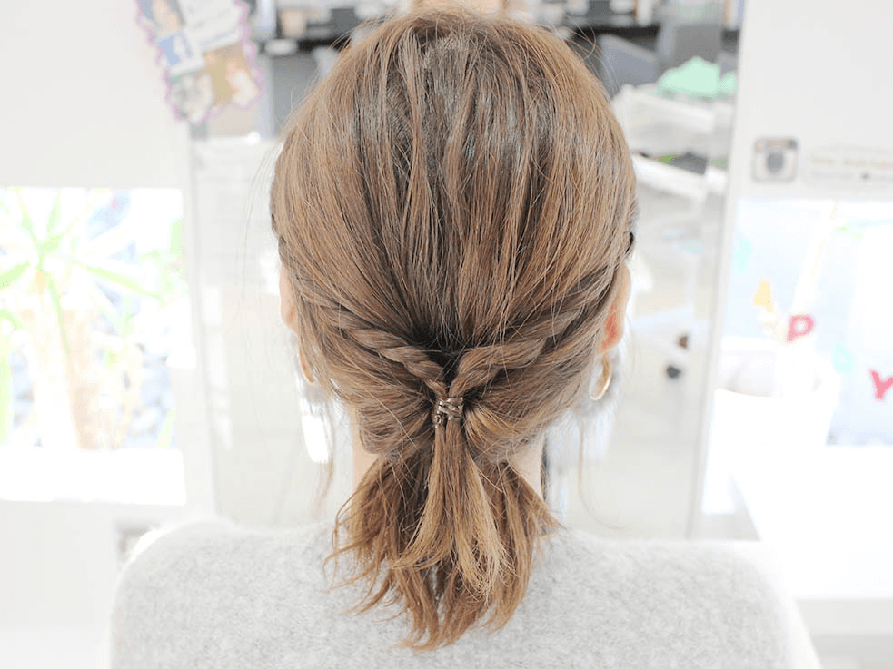 こなれ感あるくるりんぱボブヘアアレンジ♪7